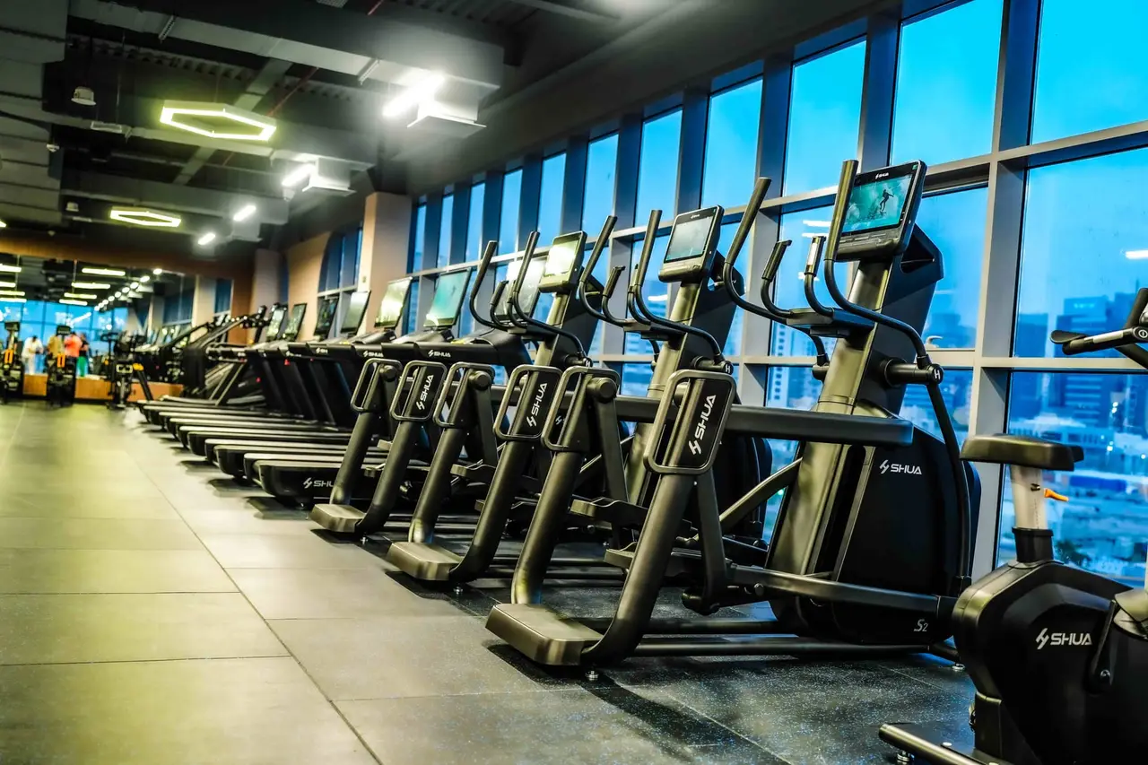 Cardio row at RPM Gym Abu Dhabi